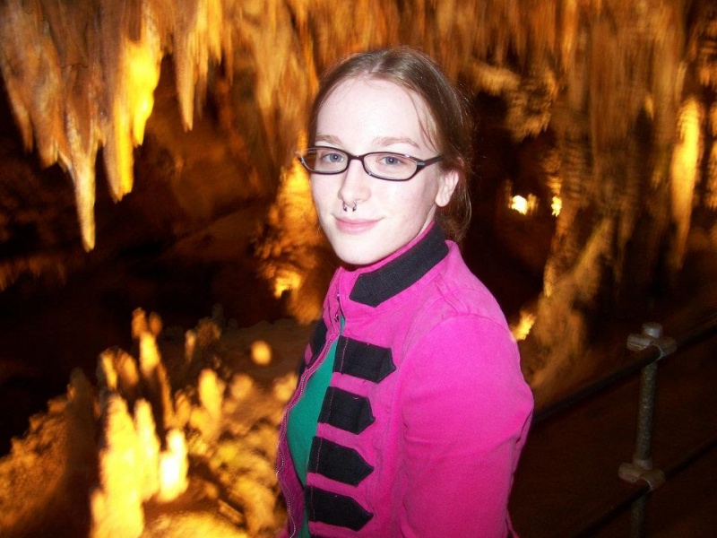 Female model photo shoot of ml charms in Luray Caverns, VA