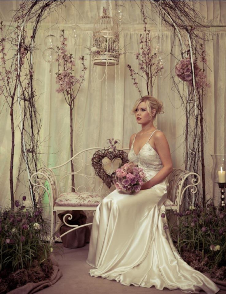 Female model photo shoot of AmyLouise19 by Peter Boyd Photography in Wedding for all seasons designer wedding show