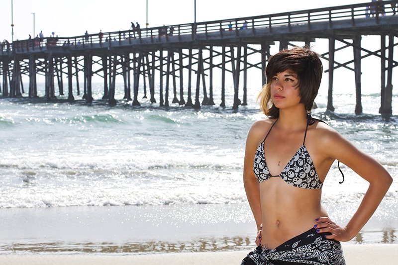 Female model photo shoot of JuliaVega in Newport beach