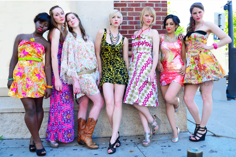 Female model photo shoot of Diana Hannah, Amy Lateralus, Kat OReilly, Mas D, Sheila Meh, Holly H and Emilee Celeste by Sk8ermatt, clothing designed by Cynthia Rae