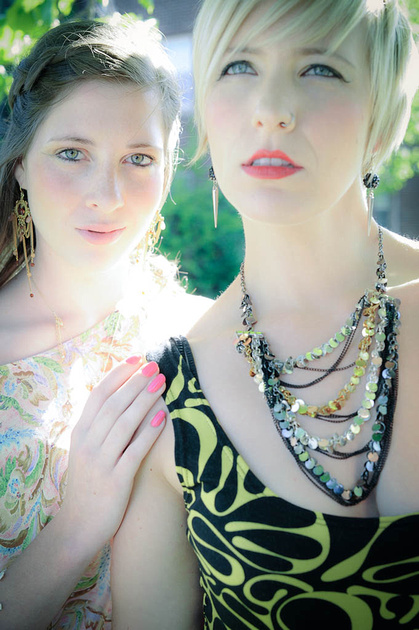 Female model photo shoot of Diana Hannah and Emilee Celeste by MR Foto, clothing designed by Cynthia Rae