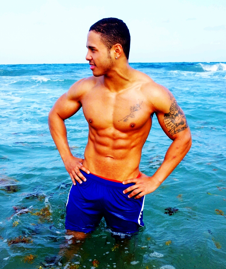 Male model photo shoot of genuwine in muscle beach l.a