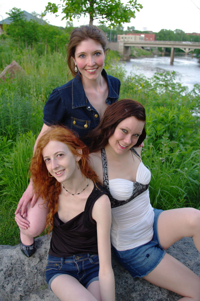Female model photo shoot of Ashe Paradise, Angela Nichole  and Kitty Morgenson by ImagesByJames in Eau Claire, WI
