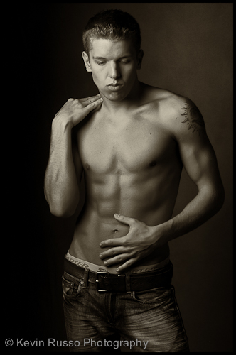 Male model photo shoot of Kevin Russo Photography in Home Studio