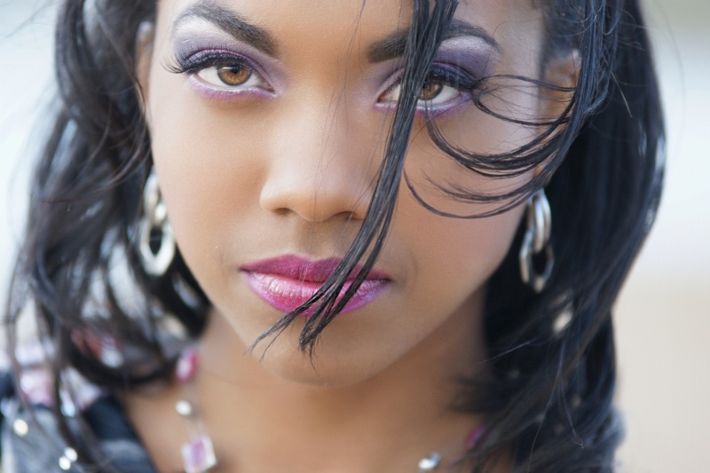 Female model photo shoot of Dayriana Sanders, makeup by Christina Marie MUA