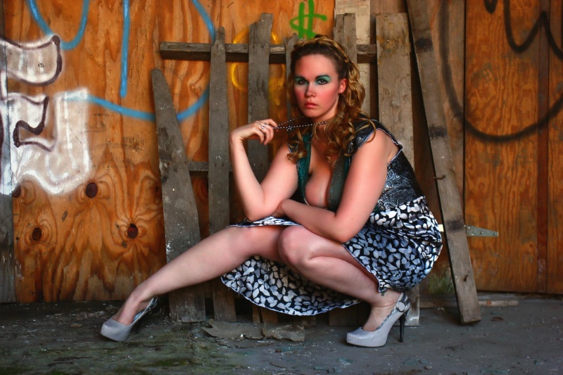 Female model photo shoot of Mana Prescott by Arpee Photography in Detroit, MI, clothing designed by Amanda Prescott