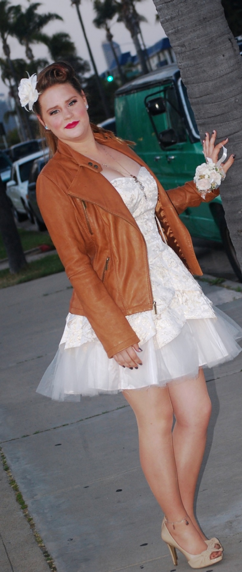 Female model photo shoot of Merlot Mcdonald in Coronado, Ca . Orange ave. (prom)
