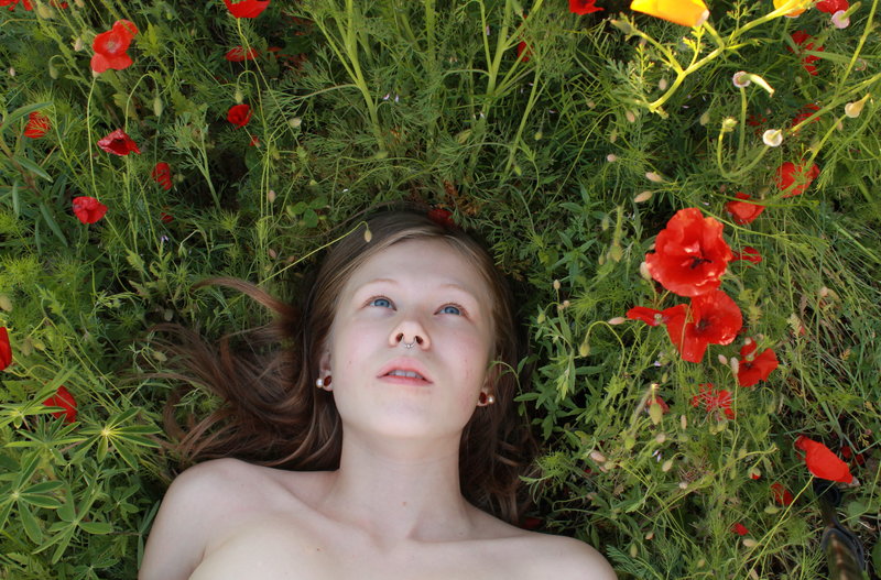 Female model photo shoot of louiebennouie in The Rose Gardens, Eugene
