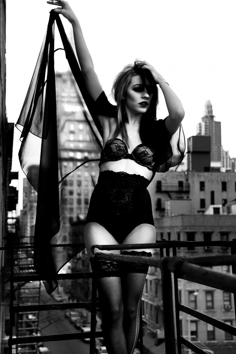 Female model photo shoot of Occult Kitten in New York City