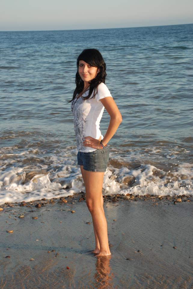 Female model photo shoot of Rose Montes in Malibu beach
