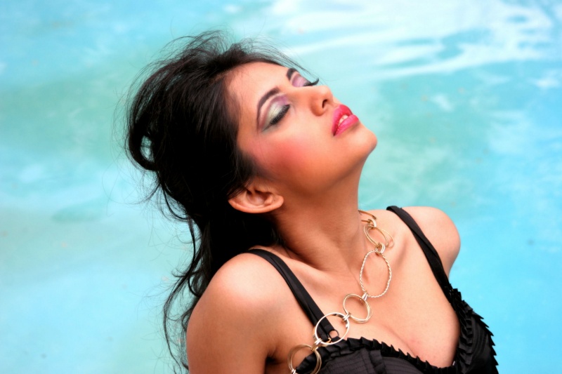 Female model photo shoot of Schafer Photography and Ridhi K by Sunny Auroraa, makeup by Makeupjedi Inc
