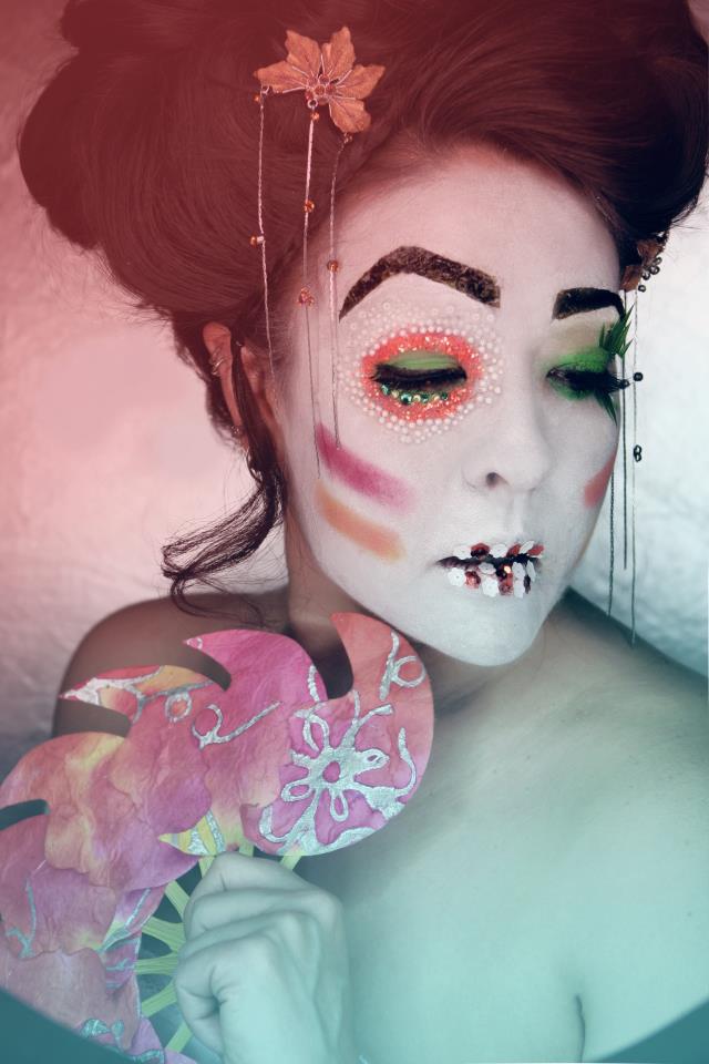 Female model photo shoot of Kikiyana Cosmetic Art by visual poetry in Sacramento