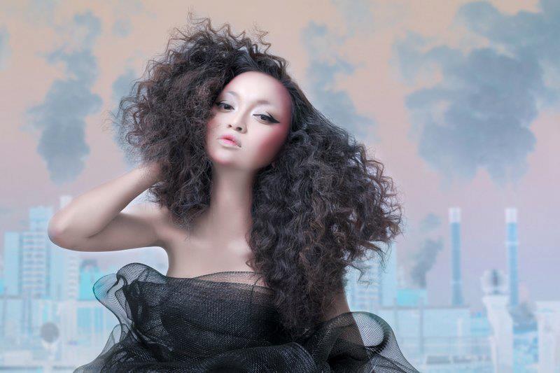 Female model photo shoot of Tiffany Kieu by Roneil Chavez, hair styled by RichieRomanHairStylist, makeup by Jeanne San Diego