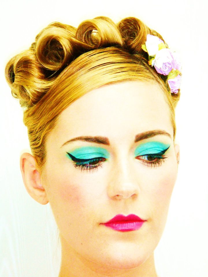 Female model photo shoot of Kate Allen Makeup