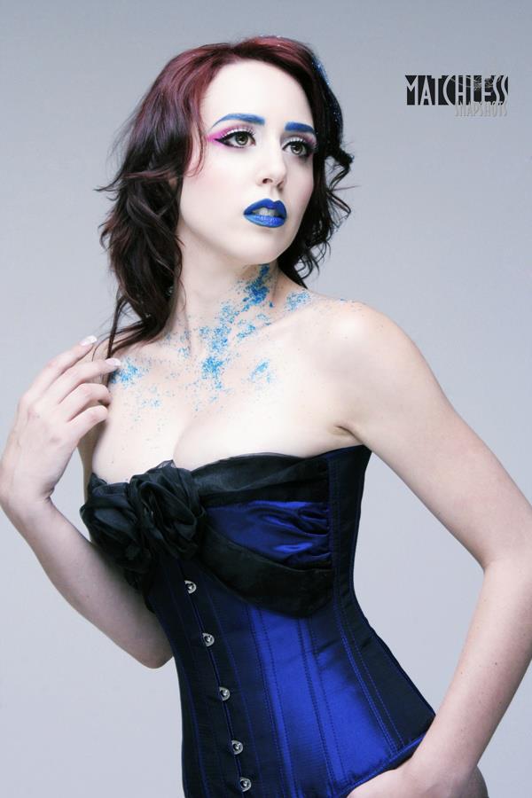 Female model photo shoot of AshleaKate_MissRaven by matchysnaps in Koukei Studios, makeup by Dani J Fuentes MUA
