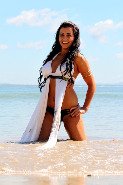 Female model photo shoot of Lauren Lovet in Mooloolaba Spit, Sunshine Coast, QLD
