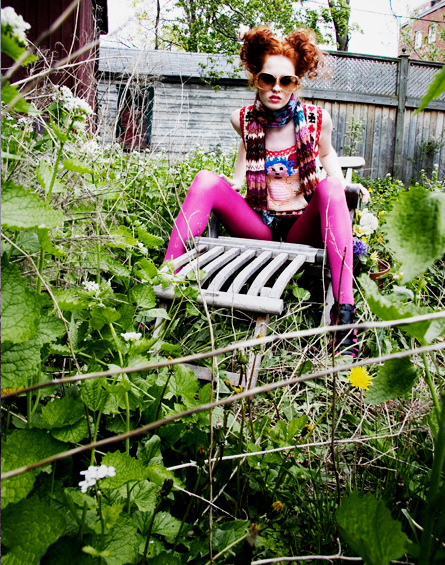 Female model photo shoot of Sarah T in Parkdale Yard