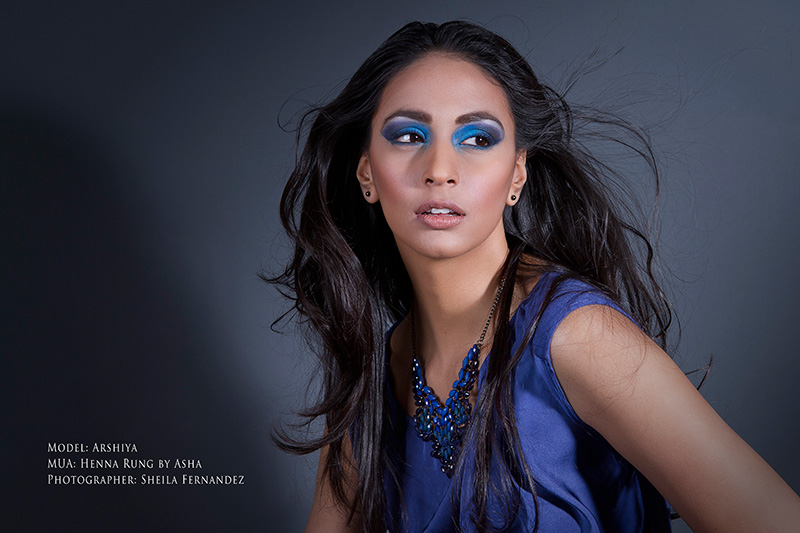 Female model photo shoot of Sheila Fernandez and Arshiya M in Toronto, makeup by Beauty by Asha 