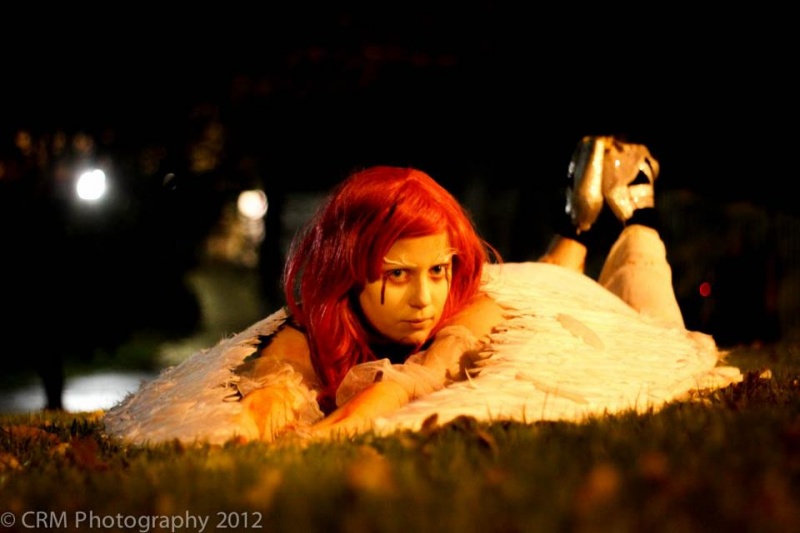 Female model photo shoot of VALENTINE POISON in canterbury gardens for red chair productions