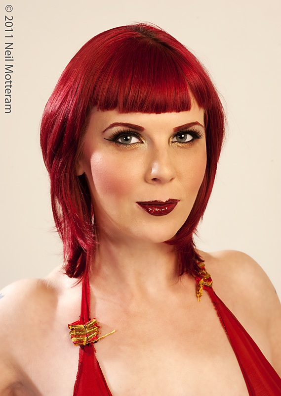 Female model photo shoot of Christine WickedCMakeup by dodgy photography in various