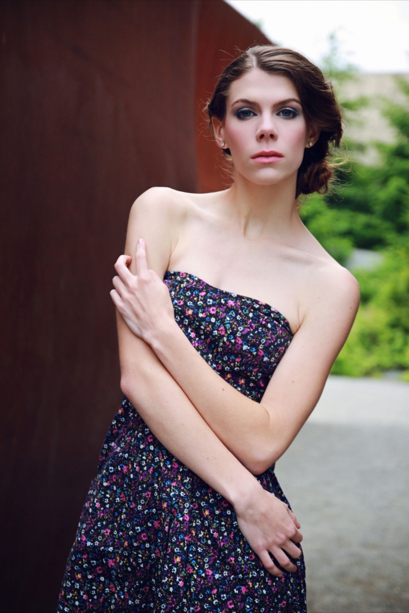 Female model photo shoot of Annabella Kathryn  by Andrea Cristina, makeup by honbrendamakeup