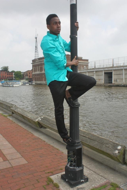 Male model photo shoot of Adorian Lee in Fells Point
