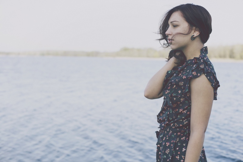 Female model photo shoot of AmandaLewis in The Lake