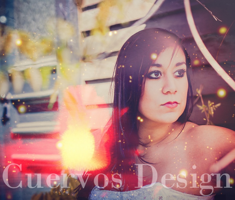 Female model photo shoot of Cuervos Design