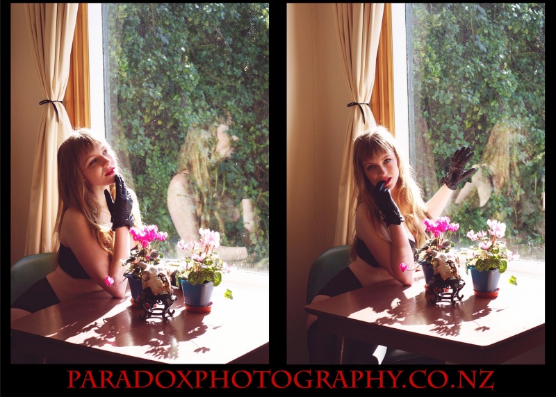 Female model photo shoot of Paradox Photography NZ and Miss Sabina Vixen