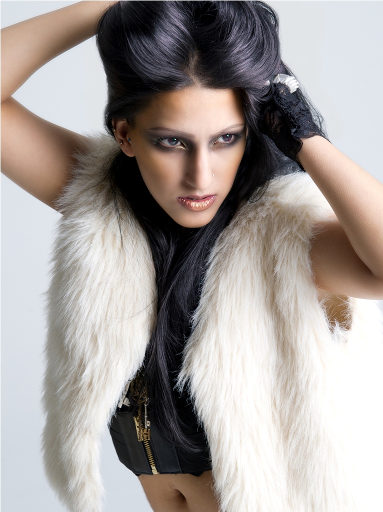 Female model photo shoot of Forzana Begum by Stewart Shek in Mayfield Studio (Newcastle), makeup by Doska Make Up Artist