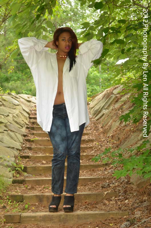 Female model photo shoot of Cierra Hurd in Chattahooche Nature Center- Dunwoody GA