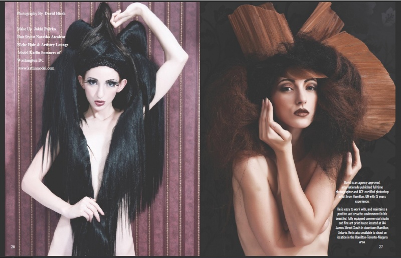 Female model photo shoot of Make Up by Jakki and Katlin Sumners by David Hirsh in Hamilton, ON, hair styled by Natasha Ateah