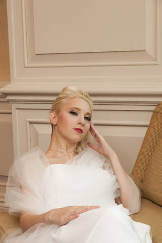 Female model photo shoot of Jenna Erin by Rebekah Jean Studio in Nashville Tn, makeup by BrittanySade Carter