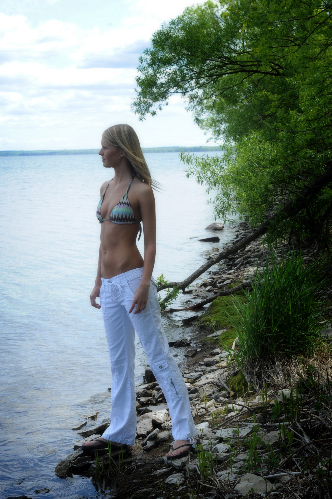 Female model photo shoot of kla adams by Bob House in Prince Edward County, Ontario