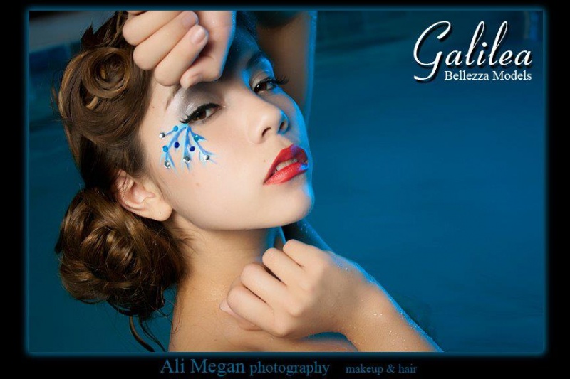 Female model photo shoot of Model Galilea by Ali Megan photography in Holiday Inn, makeup by Ali Megan