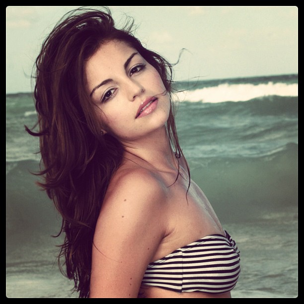 Female model photo shoot of Adriana Catalina in South Pointe Miami Beach