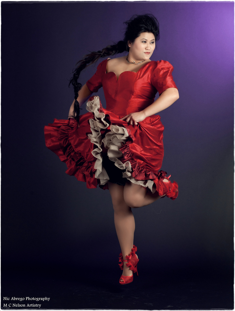 Female model photo shoot of -MaiMai- by Nic Abrego, clothing designed by KMKDesigns