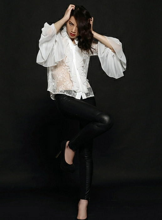 Female model photo shoot of Joyce S Zhang in Milan, Italy