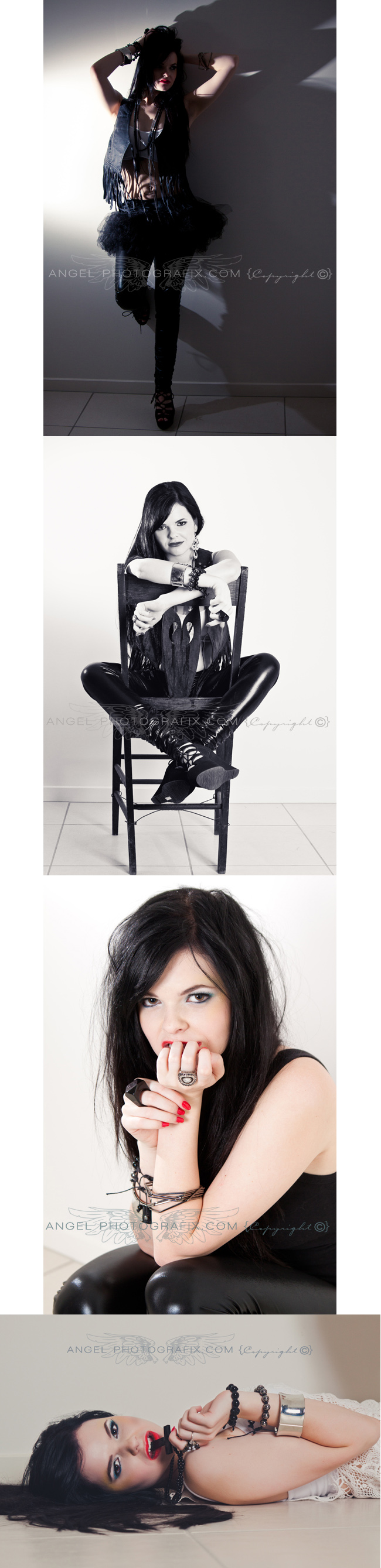Female model photo shoot of Angel PhotoGrafix and Asha Ellem in Studio, makeup by SarahKay