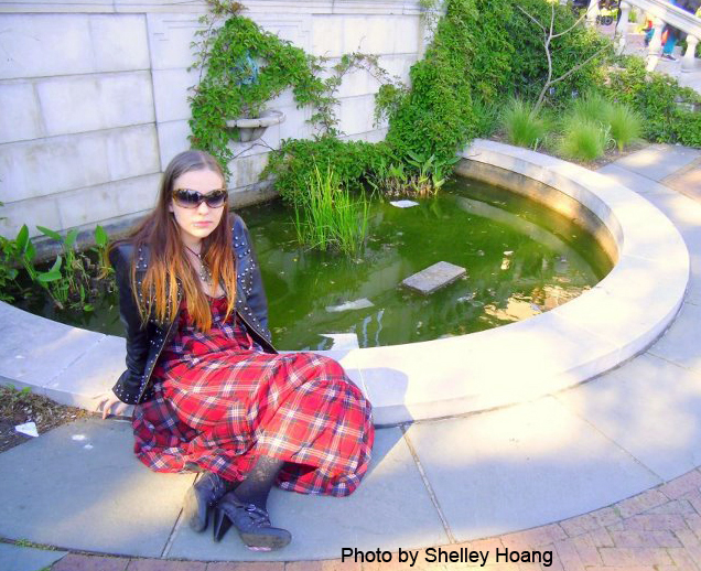 Female model photo shoot of Ren Valentine in Brooklyn Botanic Garden