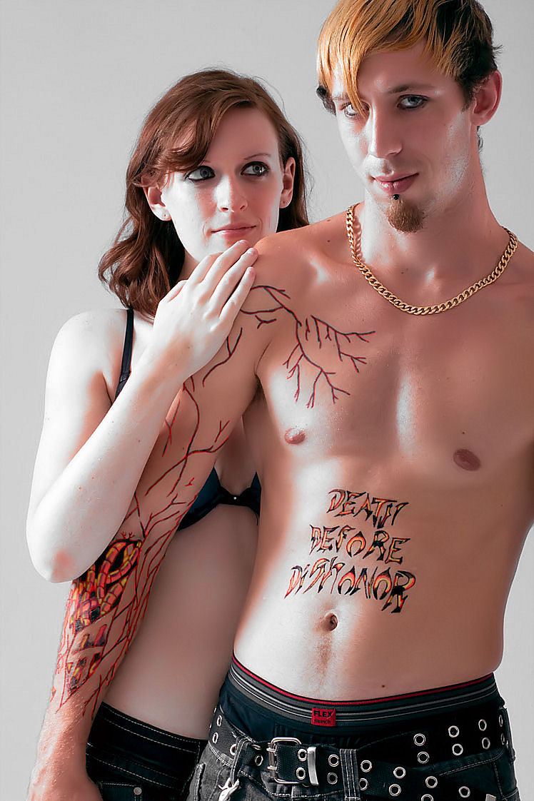 Male and Female model photo shoot of Metal Jackal and KaylaMarieSmith, retouched by Sunrise Retouching
