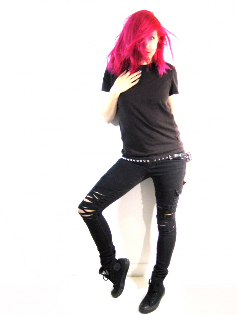 Female model photo shoot of roguelove, clothing designed by Hellbent Leather