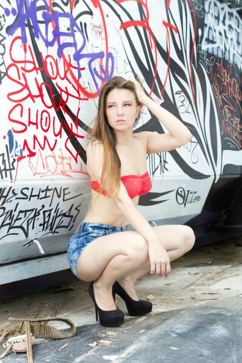 Female model photo shoot of Alyssa Gadson by MikeShoti-ONESHOTVISION in Wynwood Miami Florida