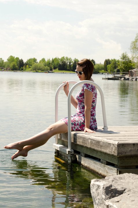 Female model photo shoot of colorofgracephotography in McKenzie Lake (private home dock)