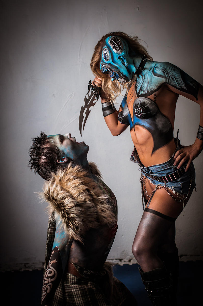 Male and Female model photo shoot of Tim Tam Studios and Vicky Aisha Blackthorn