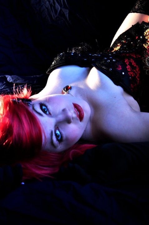 Female model photo shoot of Red_ by xTheDarkJester