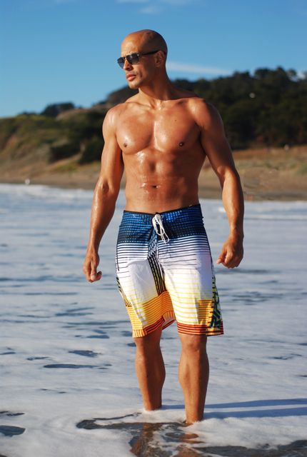 Male model photo shoot of Jamil Vaughn in Baker's Beach San Francisco, CA