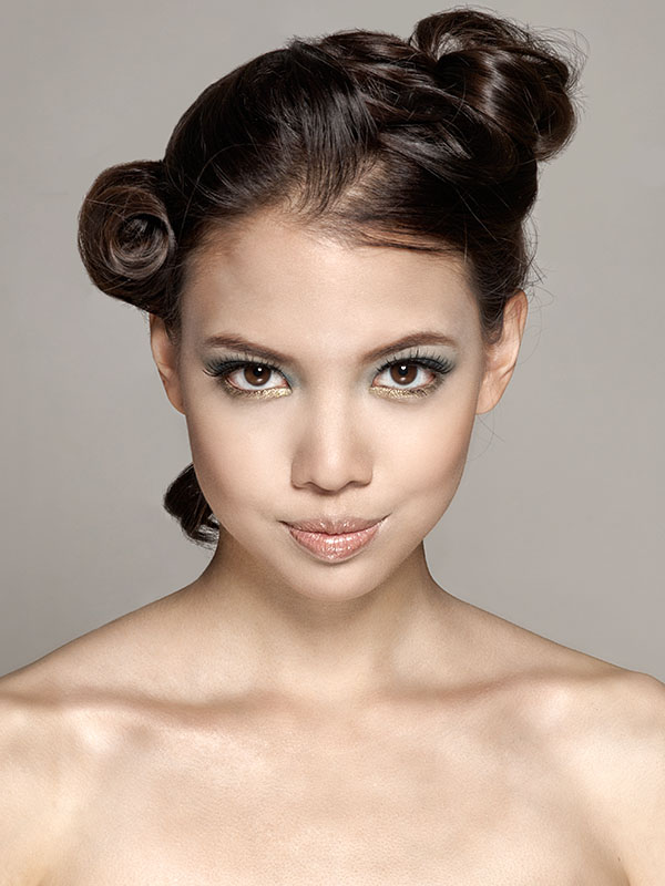 Female model photo shoot of TrackBelle by John Ng, makeup by Jonet Williamson