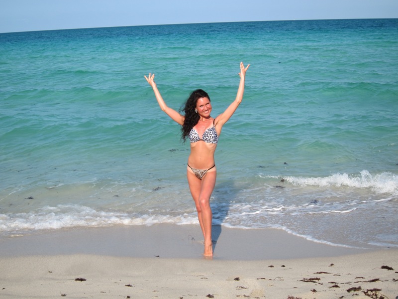 Female model photo shoot of Marianna Golosova in Miami, South Beach