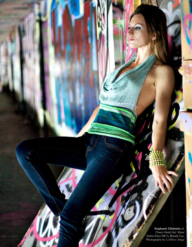 Female model photo shoot of LeMieux Image in Miami Marine Stadium - Key Biscayne, Miami